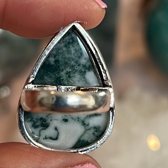 #571 Tree Agate Handcrafted Ring Size 5.5 NWOT - Picture 8 of 16